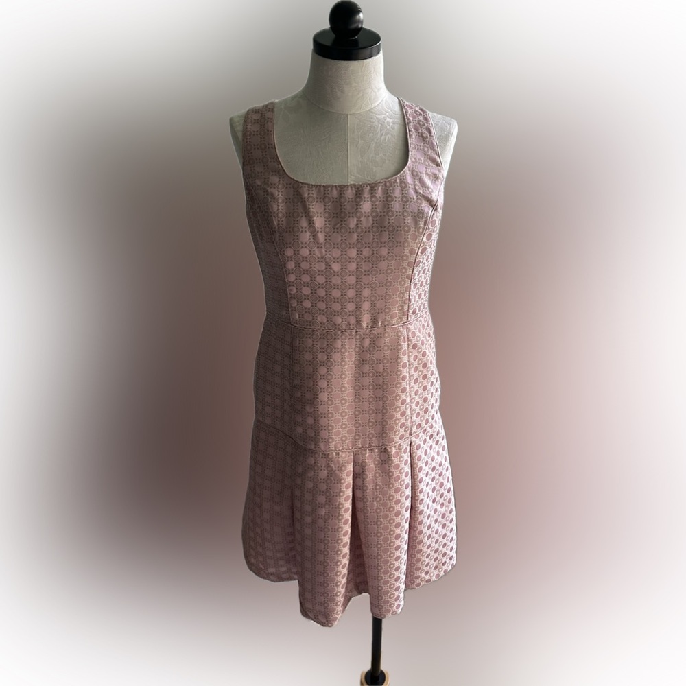 Banana Republic Pink Brocade Dress Monogram Collection